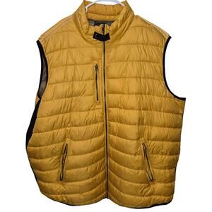 North 56-4 Yellow Big and Tall Puffer Vest Mens 4XL